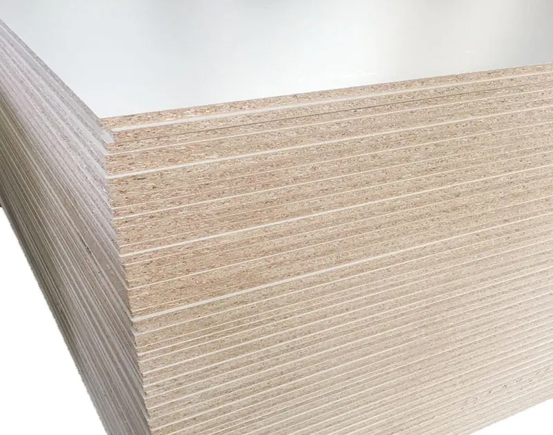 4x8 12mm 18mm White Chipboard Flakeboard Double Sided Melamine Laminated Particle Board For Furniture